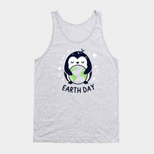 Earth Day Penguin Tank Top